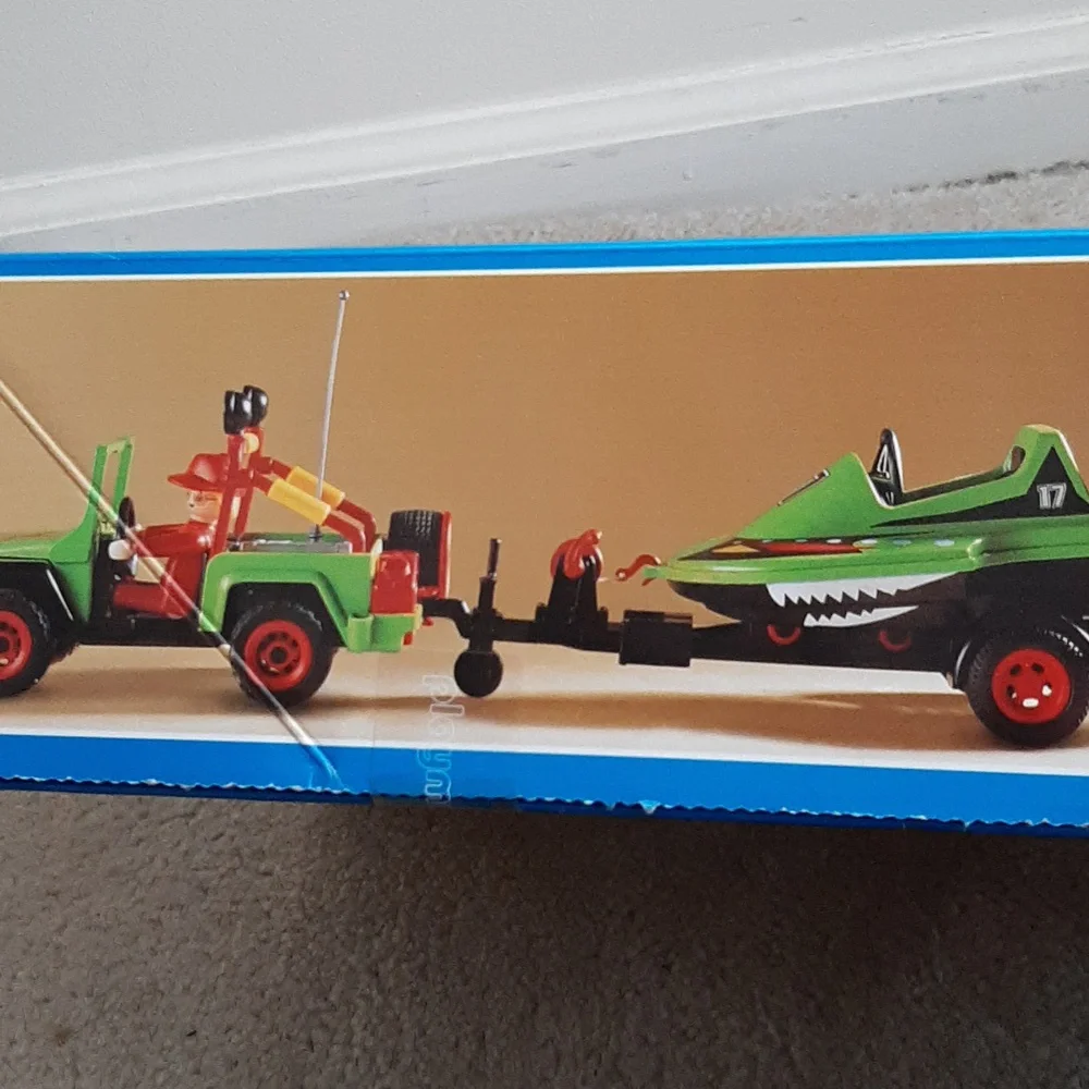 NIB Playmobil jeep ATV and speedboat set